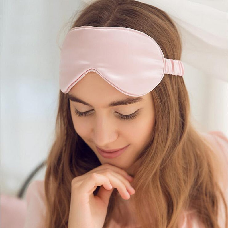 Serene™ 19 Momme Pure Mulberry Silk Sleep Mask — Total Blackout Eye Shield